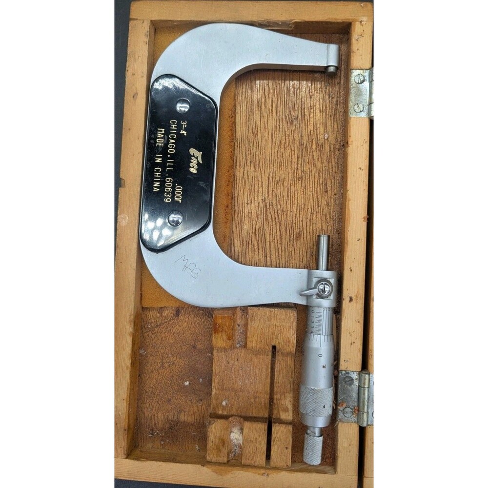 ENCO Model 605-04 Micrometer 3"-4" .0001" with Box